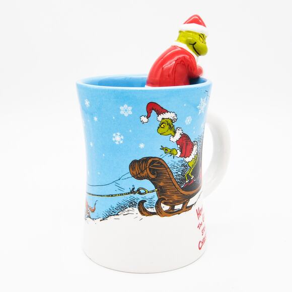 Grinchmas Christmas Figurine Mug, How The Grinch Stole Christmas 12oz Cup - Picture 3 of 10